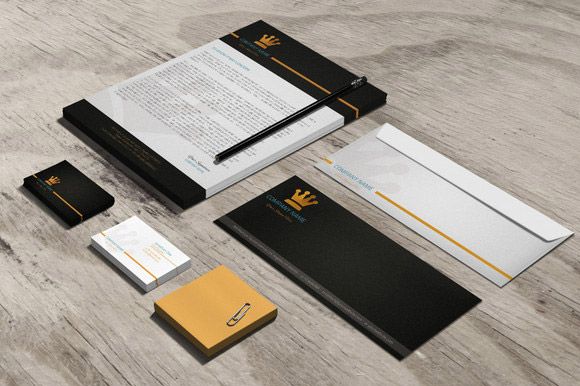 Esempio di Biglietti da visita, carta intestata e buste da lettera eleganti e coordinati