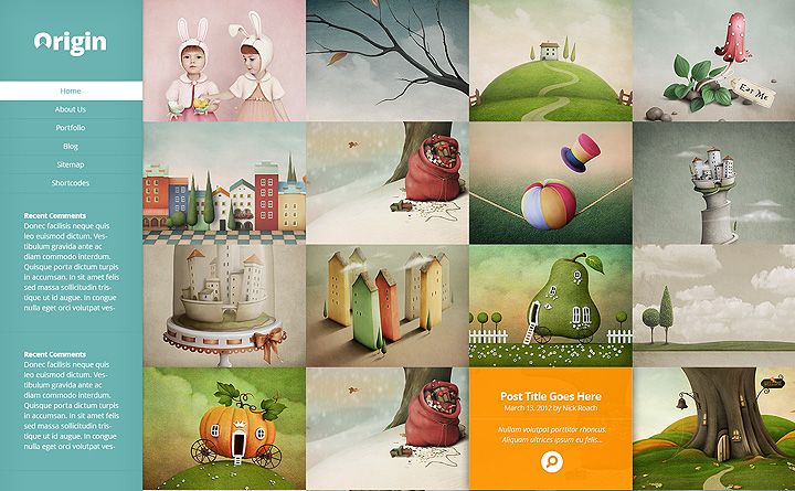 Tema Wordpress a pieno schermo e griglia adattativa