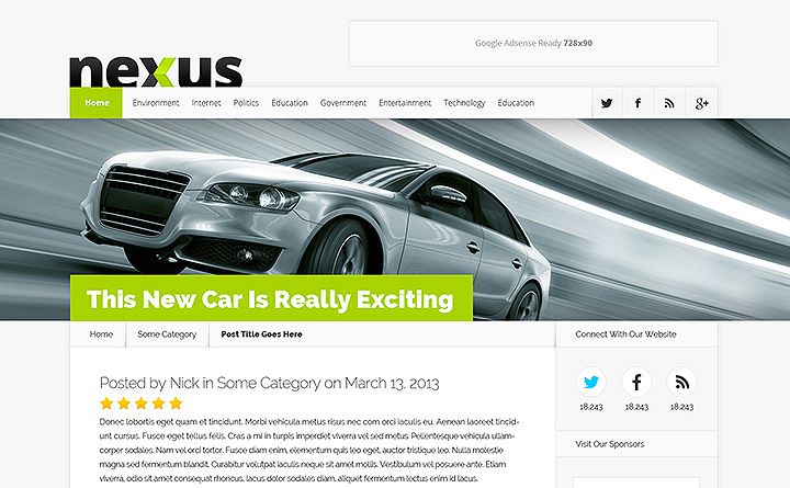 Portale web con flat design, per un sito internet alla moda