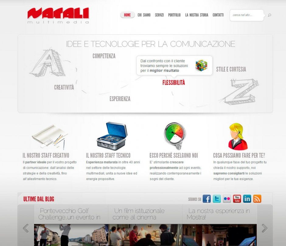 Un sito web realizzato per un'azienda di comunicazione