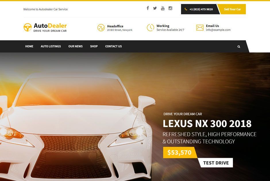 Sviluppo sito internet per acquisto vendita auto