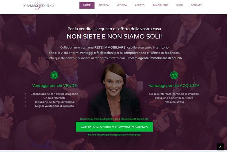 Call to Action mirata a mostrare la rete di agenti immobiliare