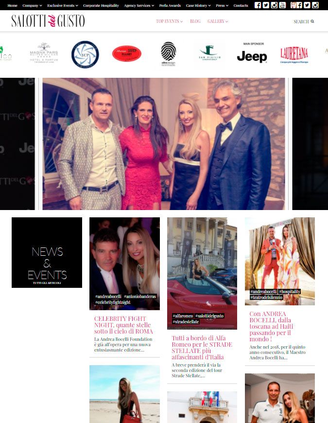 Portale della Moda, Eventi, Glamour realizzato in WordPress