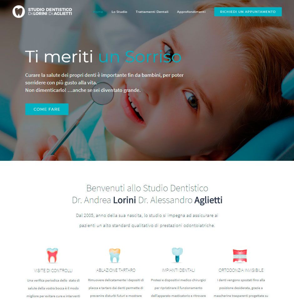 Sviluppo Siti web per dentisti e professionisti