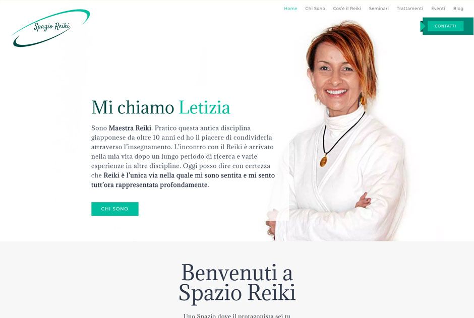 Anche il Reiki ha bisogno di Spazio… Web, home page del sito