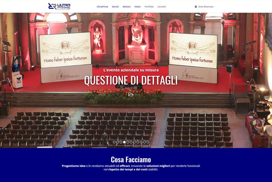 Progettare un sito per chi realizza eventi è una questione di dettagli