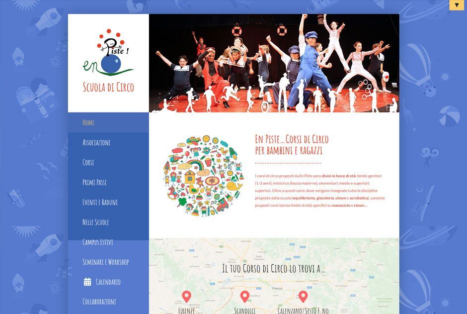 Sito web colorato, divertente adatto a grandi e piccini