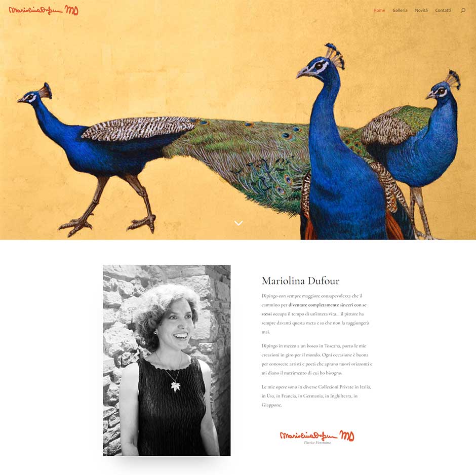 Sito dArtista in tema Art Gallery