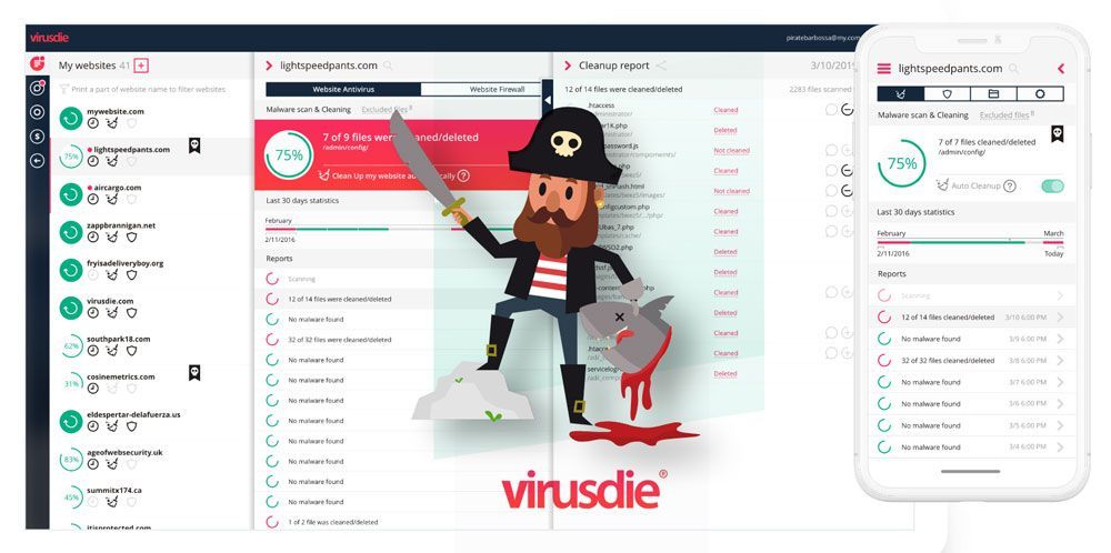 Proteggi il tuo sito web con Virusdie